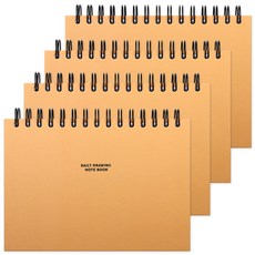 POPO FANCY 每日繪圖筆記 130g 芥末 70 張, 206 x 147 毫米, 4個