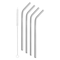 Tramontina 不銹鋼吸管 4p + 吸管刷套裝, 1組