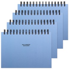 POPO FANCY 日常繪圖筆記 130g 藍色 75 張, 206 x 147 毫米, 4個