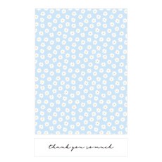 도나앤데코 레히 데이지 페이퍼 기프트백 + 투명 땡큐 소 머치 스티커 세트, 블루, 20세트