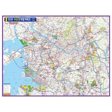 地圖.com 2035 首都圈開發計畫圖 護貝 110 x 78 cm + 全國行政道路地圖套組, 1套