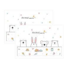 Zerlife防汙角色透明貼紙 動物生活, 2個