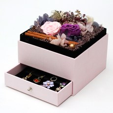 早晨香氣 永生花飾品盒 紫色, 1個