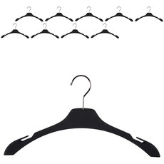 Codis 防滑SF塗層女性西裝外套衣架 SF2, 黑色, 10個