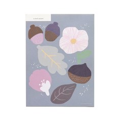 小秋天貼紙, 混合色, 80個