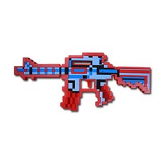 Mom Loves You像素紅色玩具槍, 混色