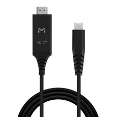 MATECH 4K UHD Type C 轉 HDMI 鏡像線 2M, 黑色的, 1個