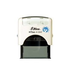 Shiny 抗菌自動回墨印章 廢紙利用 A843, 案例（白色）, 紅色, 1個