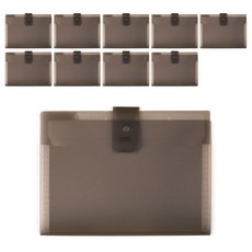 morning glory 5層分類簡易文件夾 Bium, 煙燻色, 10個