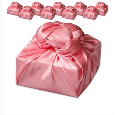 tongshop 絲質單層包裹巾 611 45 x 45 cm, 玫瑰粉, 10個