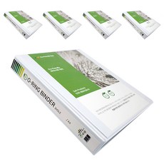 Eco PP環保PP O型環活頁夾 3孔 3cm A4, 白色, 5個