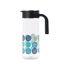 Hotcom Tritan不鏽鋼冰箱冷水壺, 黑色 + 圓形, 1800ml