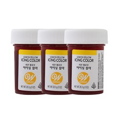 윌튼 아이싱칼라 레몬옐로우, 28.3g, 3개