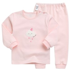 綠貝貝兒童春秋棉花糖雙面內褲上下套裝