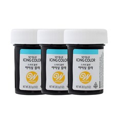 윌튼 아이싱칼라 스카이블루, 28.3g, 3개