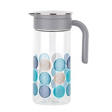 Nexco 耐熱玻璃冷水壺, 灰色圓圈, 1400ml, 1個