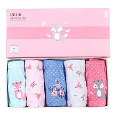Kids Line 女童狐狸三角內褲5件組