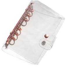 루카랩 아카이브 PVC 커버 로즈골드링 다이어리 바인더 6공, 투명