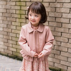 Lala Amang 女童柔軟皮革夾克