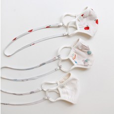 ggoom duboo 孩童可水洗重複使用口罩+掛繩 3款組