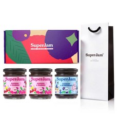 슈퍼잼 라즈베리잼 212g x 2p + 블루베리잼 212g + 선물박스 + 쇼핑백, 1세트