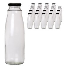 玻璃儲物瓶黑色, 20入, 1L