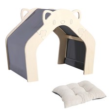Famor 安全寵物屋標準+高級坐墊套裝, 房子（藍灰色），靠墊（隨機發貨）