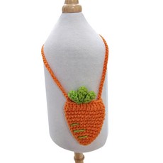 콩 K PET 귀여운 뜨개질 반려동물 포인트 가방, 당근, 1개