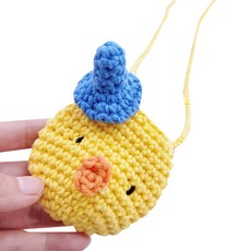 콩 K PET 귀여운 뜨개질 반려동물 포인트 가방, 병아리, 1개