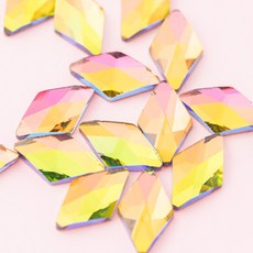 네일은재료빨 다이아몬드 네일 평스톤, 4 레인보우, 30개