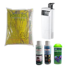 아마존 중형 45cm이하 어항용 수족관 황토소일 4L 기본 세팅 세트, 1세트, 4000ml