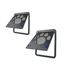 LIVING DUO 寵物用雙向門 2入, 黑色的