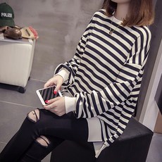 LUNA GIRL 女款Ganelde條紋針織衫