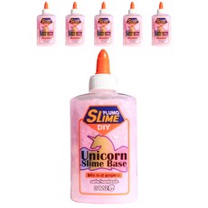 보아스린 쁠루모 유니콘 슬라임 베이스 147ml, 6개, 핑크