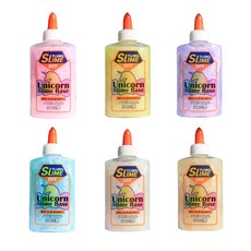 보아스린 쁠루모 유니콘 슬라임 베이스 147ml x 6종, 1세트, 혼합색상