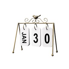 윰스 버드 장식 탁상 캘린더 1개, 골드