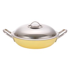 EDELKOCHEN 經典系列三層不鏽鋼雙耳蒸鍋 附蒸盤 蜂蜜黃, 28cm, 1個