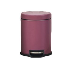 HANSSEM 質感設計踏式垃圾桶 5L, 紫色的, 1個