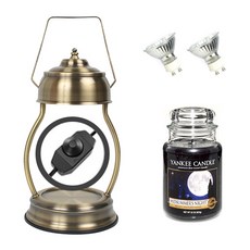 洋基蠟燭大爵士 + 蠟燭加熱器 + 燈泡 2 件套, 溫暖（復古），蠟燭（仲夏夜）