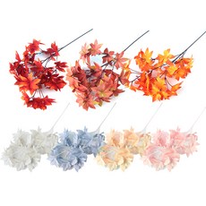 블럭마트 조화 가을 단풍잎 메이플단풍, 랜덤발송, 7개