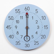 ATREES 教育用放大鏡靜音掛鐘, 淺藍色