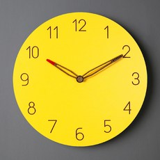 ATREES 葉子靜音掛鐘, 黃色