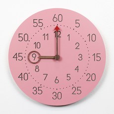 ATREES 教育用靜音掛鐘, 淺粉紅色