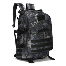 Yums 摩托車騎行旅行用迷彩後背包, 黑色鱗片