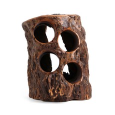 木頭月形原木酒架 4格, 混合顏色, 1個