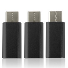 Kalron 8-pin 轉 Type-C 轉接頭 KR-8CP, 黑色, 3個, 2.9cm