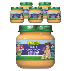 EARTH'S BEST 9個月以上孩童副食品, 蘋果肉桂燕麥口味, 6罐