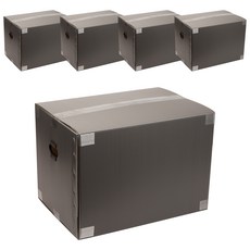 塑膠搬家箱, 灰色, 5個