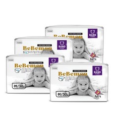 BeBemon 黏貼型嬰幼兒用尿布, 中型(M), 120張