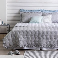 BONNIE LOUISE 碎花柔軟莫代爾絎縫棉被, 灰色
